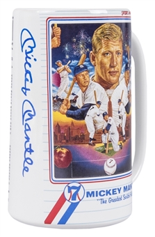 Mickey Mantle Signed "The Greatest Switch Hitter" Stat Stein (LE 1428/2401) (JSA)